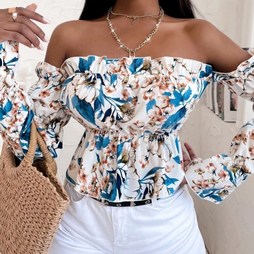 Floral off shoulder